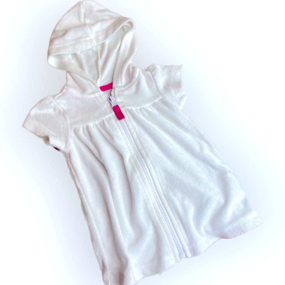 Terrycloth, baby swimsuit cover-up with hood 0 to 3 months